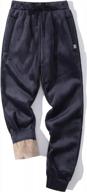 men's sherpa lined sweatpants winter fleece jogger pants by gihuo logo