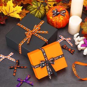 img 2 attached to Spook-Tacular DIY Decor: SANNIX Halloween Ribbon - 18 Printed Grosgrain Rolls, 90 Yards Total!