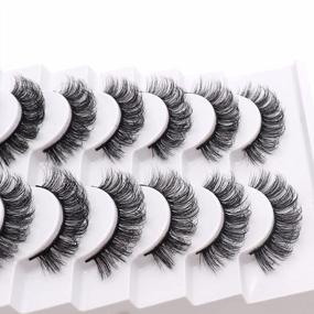 img 1 attached to Flaunt Your Luscious Lashes With Veleasha'S DD Curl Faux Mink Lashes - 10 Pairs Pack (D03)