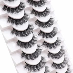 img 3 attached to Flaunt Your Luscious Lashes With Veleasha'S DD Curl Faux Mink Lashes - 10 Pairs Pack (D03)