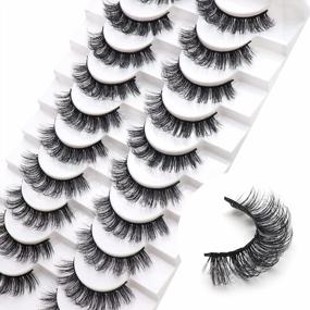img 4 attached to Flaunt Your Luscious Lashes With Veleasha'S DD Curl Faux Mink Lashes - 10 Pairs Pack (D03)