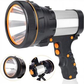 img 4 attached to High-Power Handheld Spotlight For Outdoor Use - CSNDICE 9600LM, 20 Hours Standby, Rechargeable, 3+3 Lamp Modes