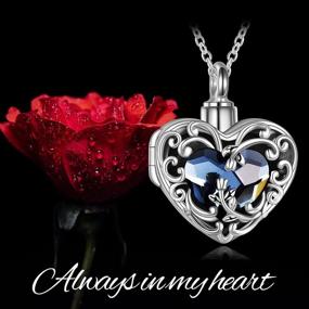 img 3 attached to Sterling Silver Cremation Jewelry For Ashes Locket Necklace Urn Keepsake Memorial Picture Necklace Women'S Fine Jewelry
