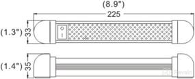 img 1 attached to 💡 Lightronic Компактный светодиодный светильник 9 дюймов - Холодный белый свет, поворотный на 180°, для автодомов и двигателей, корпус из алюминия - 12V/24V постоянного тока, 1 шт.