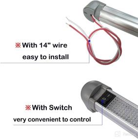 img 2 attached to 💡 Lightronic Компактный светодиодный светильник 9 дюймов - Холодный белый свет, поворотный на 180°, для автодомов и двигателей, корпус из алюминия - 12V/24V постоянного тока, 1 шт.