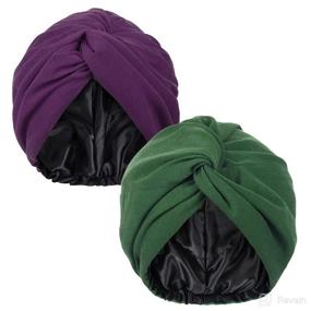 img 4 attached to 💆 YANIBEST Turbans: Adjustable and Stylish Twisted Headwrap for Perfect Hair Care