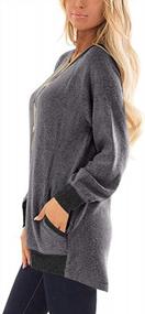 img 3 attached to Stay Cozy And Fashionable With Women'S Color Block Sweatshirts And Tops