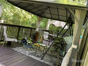 img 7 attached to 10' X 12' YOLENY Hardtop Gazebo: Permanent Aluminum Patio Gazebo With Double Roof, Curtains & Netting Included!