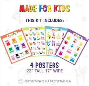 img 2 attached to Merka Toddler Learning Kit: Letters, Numbers, Shapes And Colors – Recommended For Children Ages 2 To 6 – Complete Kit Contains 58 Flash Cards, Practice Book, Sticker Set And 4 Full-Color Posters
