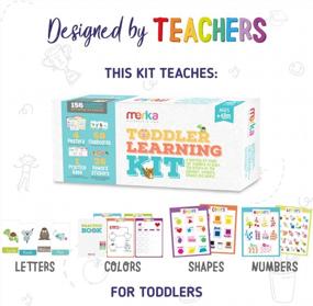 img 3 attached to Merka Toddler Learning Kit: Letters, Numbers, Shapes And Colors – Recommended For Children Ages 2 To 6 – Complete Kit Contains 58 Flash Cards, Practice Book, Sticker Set And 4 Full-Color Posters