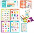 merka toddler learning kit: letters, numbers, shapes and colors – recommended for children ages 2 to 6 – complete kit contains 58 flash cards, practice book, sticker set and 4 full-color posters logo