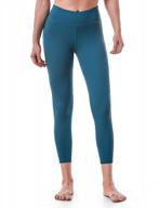 high waisted yoga pants for women - crop leggings with pocket and tummy control for workout and running by ritiriko logo