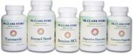 dr. clark digestive aid - digestive detox dietary supplement colon cleanse - balances intestinal organisms and flora - promotes nutrient absorption - 17 days cleanse logo