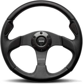 img 1 attached to Momo JET35BK0B Steering Wheel Leather