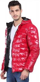 img 2 attached to Men'S White Duck Down Hooded Puffer Jacket By Fashciaga