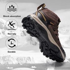 img 2 attached to Stay Warm And Dry This Winter With ZASEPY Men'S Waterproof Snow Boots For Outdoor Hiking And Trekking