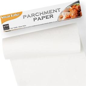img 4 attached to SMARTAKE Non-Stick Parchment Paper Roll, 13 In X 164 Ft (177 Sq. Ft) For Baking, Cooking, Air Fryer, Steamer, Kitchen, Cookies, Bread, And More - White Baking Pan Liner