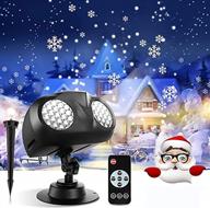 transform your outdoor space with snowflake projector lights- remote controlled, ip65 waterproof, perfect christmas gift logo