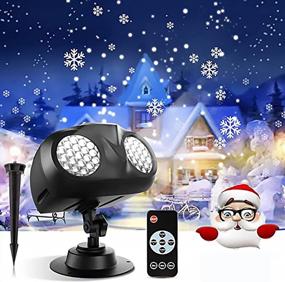 img 4 attached to Transform Your Outdoor Space With Snowflake Projector Lights- Remote Controlled, IP65 Waterproof, Perfect Christmas Gift