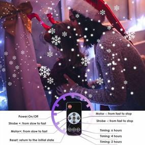 img 1 attached to Transform Your Outdoor Space With Snowflake Projector Lights- Remote Controlled, IP65 Waterproof, Perfect Christmas Gift