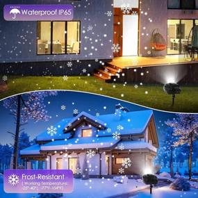 img 2 attached to Transform Your Outdoor Space With Snowflake Projector Lights- Remote Controlled, IP65 Waterproof, Perfect Christmas Gift