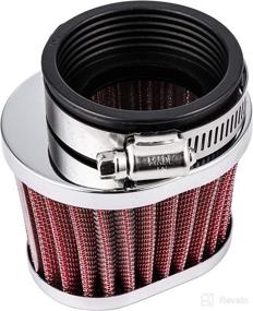 img 2 attached to 🏍️ Alpha Moto Set of 4 54mm Oval Pod Air Filters for Motorcycles - Universal, Washable, Reusable Cleaners & Breathers. Fits Honda CB750 Supersport Nighthawk Custom 1980-1983 (with Video Demo)