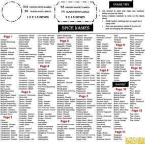 img 1 attached to 🏷️ Set of 396 Clear Round Spice Labels and Pantry Stickers: 1.5" Spices Labels & 3” X 1.5” Pantry Stickers with Write-On Labels – Includes Numbered Reference Sheet – Water-Resistant