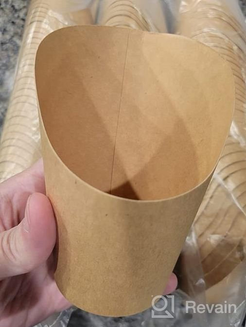 img 1 attached to 50 PCS Disposable Hara Huri Charcuterie Cups With French Fry Holder - 14 Oz Kraft Paper Cones And Paper For Elegant Charcuterie Displays, Perfect For All Occasions review by Lance Gunn