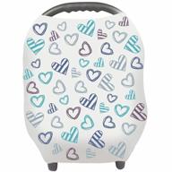 yoofoss nursing cover breastfeeding scarf - baby car seat covers, infant stroller canopy for girls and boys (blue heart) logo