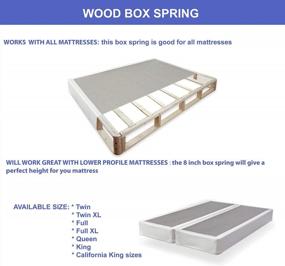 img 2 attached to Greaton Fully Assembled Split Wood Traditional Box Spring/Foundation For Mattress Set, 8-Inch, 75" X 44", Size