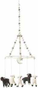 img 1 attached to Light Grey PEHR Little Lamb Mobile For Nursery Room Decor