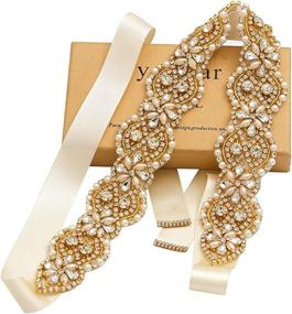 img 4 attached to Yanstar Wedding Rhinestone Crystal Gown 17 7In1 6 Women's Accessories via Belts