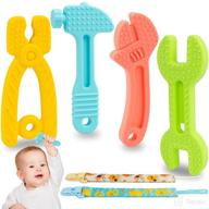 🔧 hapmars silicone baby teething toys with hammer, wrench, spanner, pliers - bpa free teether gift to relieve gums & promote sensory development in infants 0-6 months logo