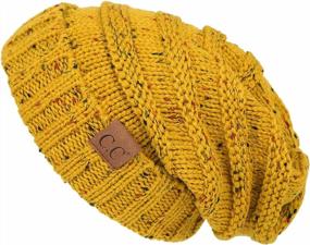 img 2 attached to Women'S Oversized Chunky Cable Knit Slouchy Beanie Hat By Funky Junque