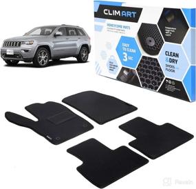 img 4 attached to CLIM ART Honeycomb Custom Fit Floor Mats For Jeep Grand Cherokee 2016-2021 Interior Accessories for Floor Mats & Cargo Liners