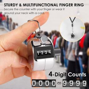 img 2 attached to Track Your Numbers With Ease: KTRIO 4-Digit Handheld Tally Counter For Coaching, Knitting, Fishing, Golf And More