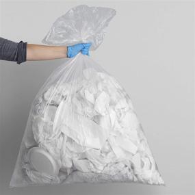 img 1 attached to 🗑️ AmazonCommercial 95 Gallon Trash Bags 61x68 - 2.0 MIL Clear Commercial Garbage Bags - Pack of 25