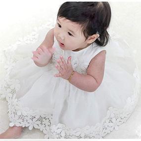 img 3 attached to 👶 Set of 2 DRS02 Baptism Gown and Bonnet for Baby Girl - Petite JR