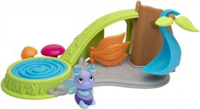 img 3 attached to Playskool Glo Friends - Swirl & Shine MoonDrop Pond -- Glowing, Musical Pond -- Glowing Firefly Toy And Playset -- SEL Toy -- Ages 2+