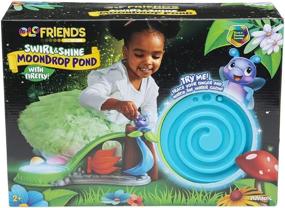 img 4 attached to Playskool Glo Friends - Swirl & Shine MoonDrop Pond -- Glowing, Musical Pond -- Glowing Firefly Toy And Playset -- SEL Toy -- Ages 2+