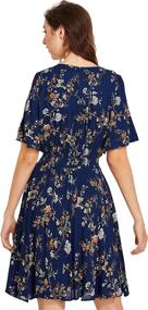 img 3 attached to Milumia Womens Button Split Floral Women's Clothing at Dresses