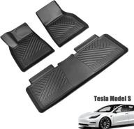 avsty floor mats for tesla model s 2015-2021: ultimate protection for 1st & 2nd row logo