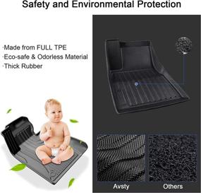 img 1 attached to Avsty Floor Mats for Tesla Model S 2015-2021: Ultimate Protection for 1st & 2nd Row