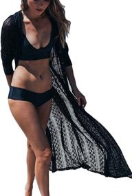 img 4 attached to 👙 Bsubseach Women's Clothing: Swimsuit Embroidery Cardigan and Swimsuits & Cover Ups