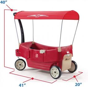 img 2 attached to Get Ready For Adventure With Step2'S Red All Around Canopy Wagon