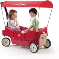 get ready for adventure with step2's red all around canopy wagon logo