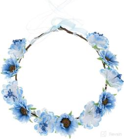 img 1 attached to June Bloomy Flower Headband: Adjustable Hair Care Accessory for Beautiful Blooms