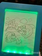 img 1 attached to Obuby Light Up Drawing Board Educational Learning Drawing Kids Toys Gifts For 3 4 5 6 7+ Ages Boys And Girls,Ultimate Tracing Pad With 9 LED Light Effects Glow In The Dark Art Doodle Color Set（Blue） review by Todd Cobb