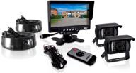 upgrade your vehicle's safety with the pyle plcmtr72 weatherproof rearview backup camera and monitor system for bus, truck, trailer, and van (2 cams, 7'' monitor, dual dc 12-24v) in black логотип