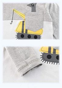 img 1 attached to SUPFANS Toddler 3 Pack Excavator T Shirt Boys' Clothing ~ Tops, Tees & Shirts